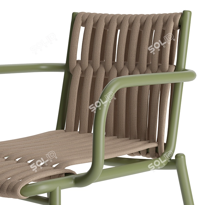 Elegant Loop Armchair: Kun Design 3D model image 3