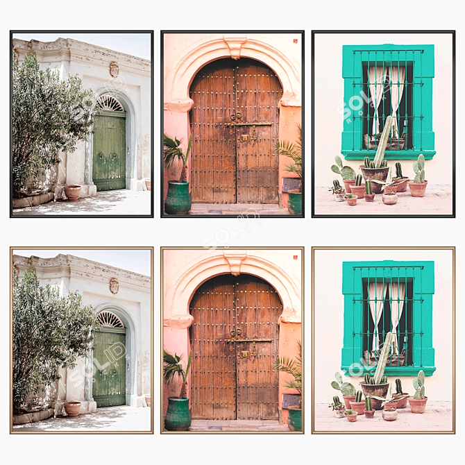 Versatile Set of Wall Paintings 3D model image 2