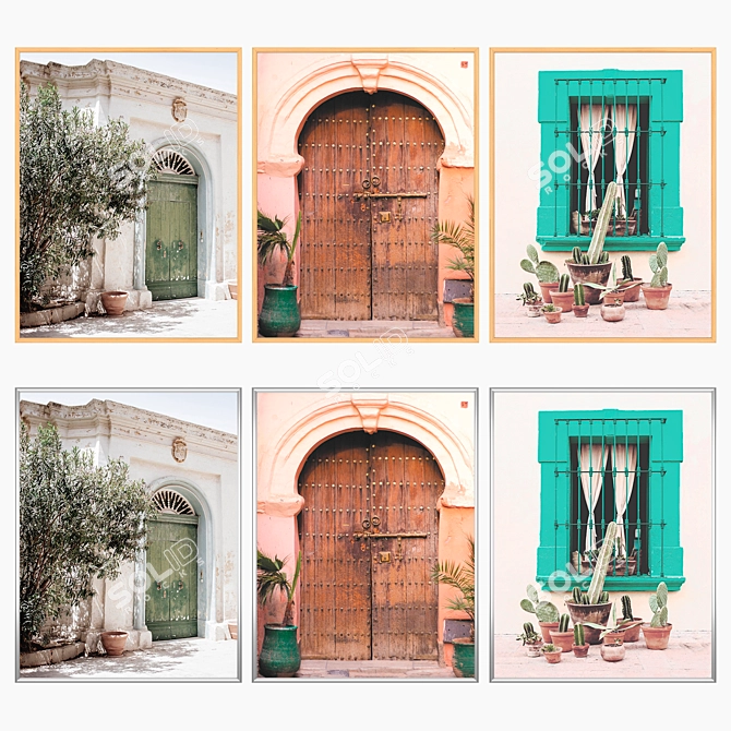 Versatile Set of Wall Paintings 3D model image 3