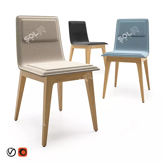 Laia Chair: Sophisticated Design, Exceptional Comfort 3D model image 1