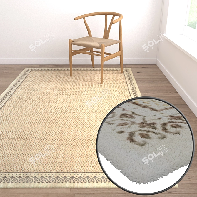 Luxury Carpets Set for Stunning Interiors 3D model image 5