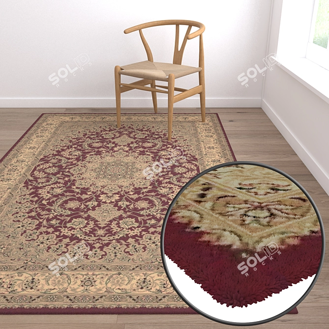 High-Quality Carpets Set 3D model image 5