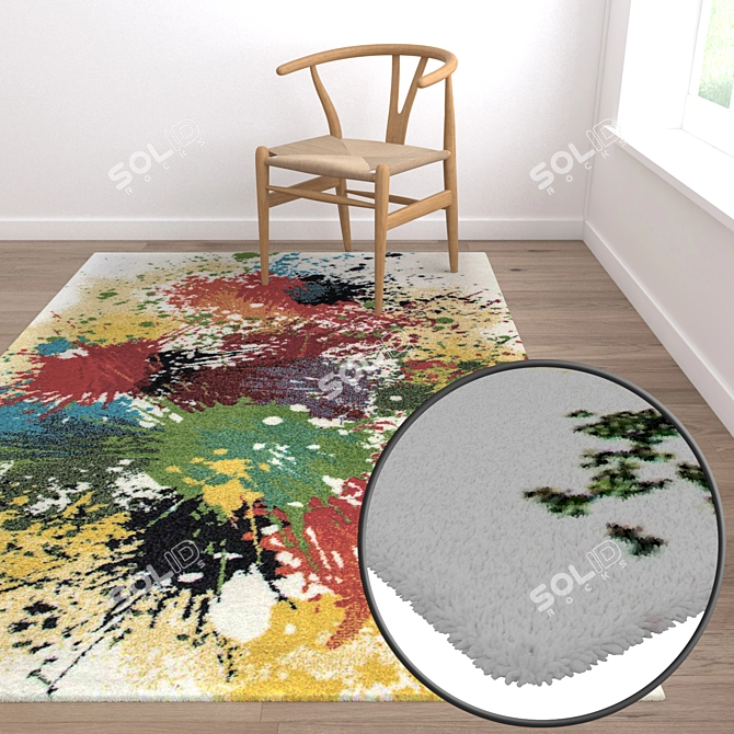 Title: Ultimate Carpet Set - High-Quality Textures 3D model image 5