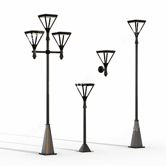 Acacia Street Lamp: Elegant Illumination for Any Setting 3D model image 1