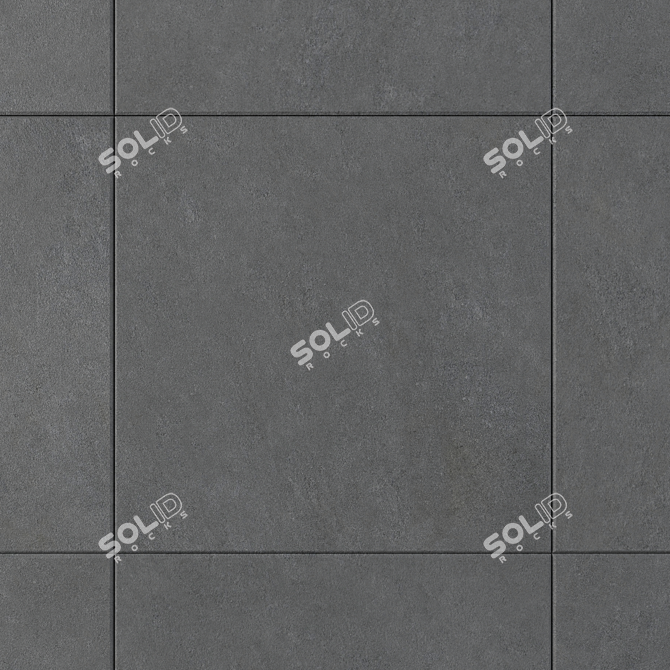 Concrete Wall Tiles Anthracite: Cumulus Collection 3D model image 2