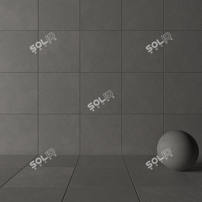 Cumulus Grey Concrete Wall Tiles - Set of 2 3D model image 3