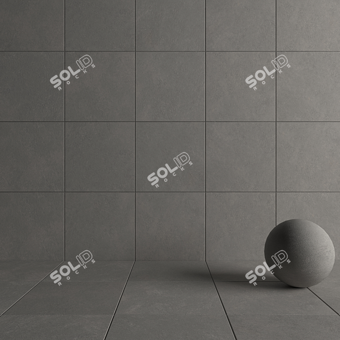 Cumulus Grey Concrete Wall Tiles - Set of 2 3D model image 4