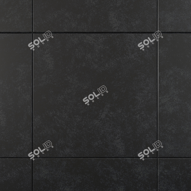 Dark Wind Concrete Wall Tiles Set 3D model image 2