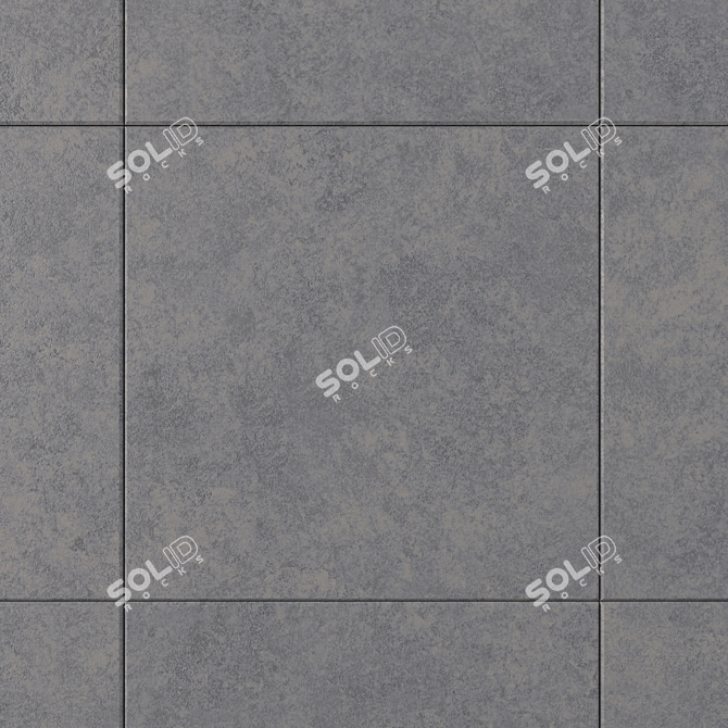 Concrete Wall Tiles in Gray: Wind Collection 3D model image 2