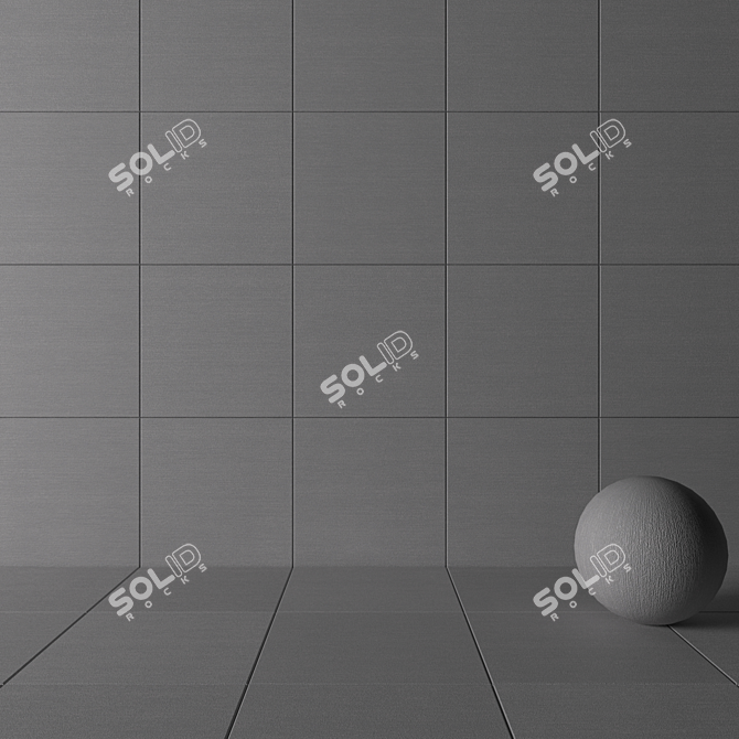 Loft Gray Concrete Wall Tiles 3D model image 3