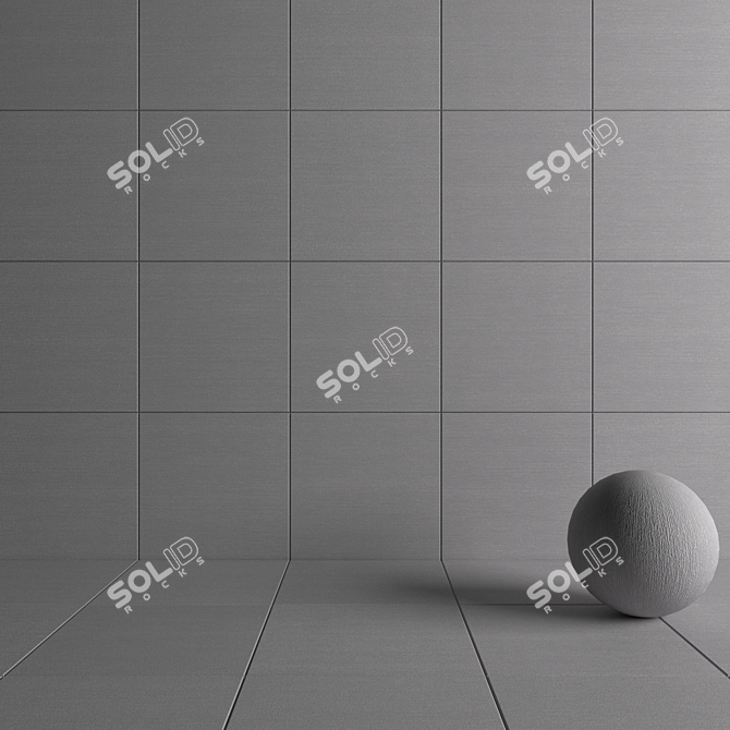 Loft Gray Concrete Wall Tiles 3D model image 4