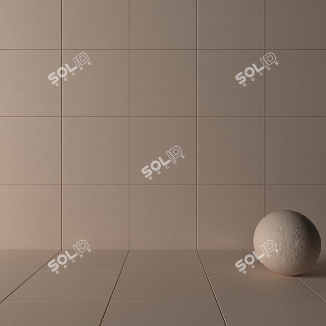 Loft Beige Concrete Wall Tiles: Modern, Versatile Mosaic 3D model image 3