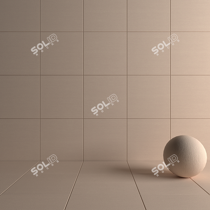 Loft Beige Concrete Wall Tiles: Modern, Versatile Mosaic 3D model image 4