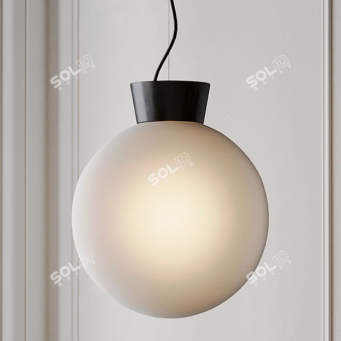 Sleek Pastille Pendant Light 3D model image 3