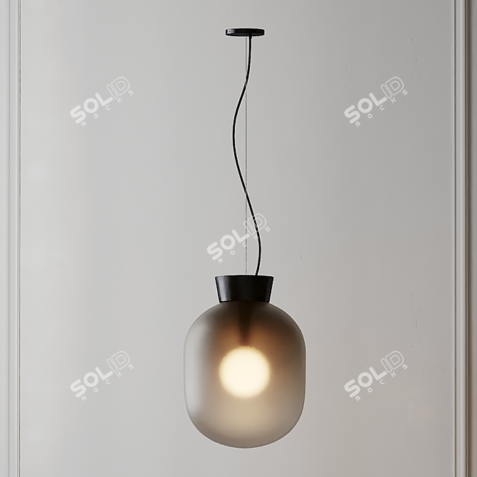 Sleek Pastille Pendant Light 3D model image 4