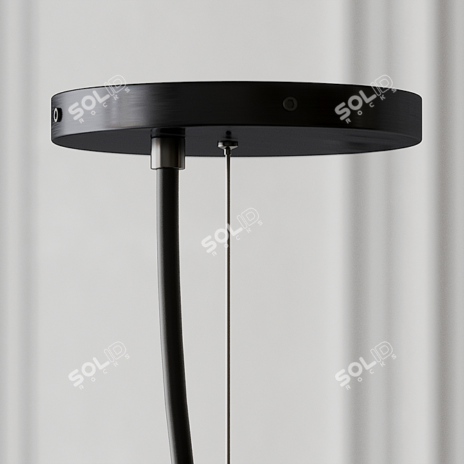 Sleek Pastille Pendant Light 3D model image 5