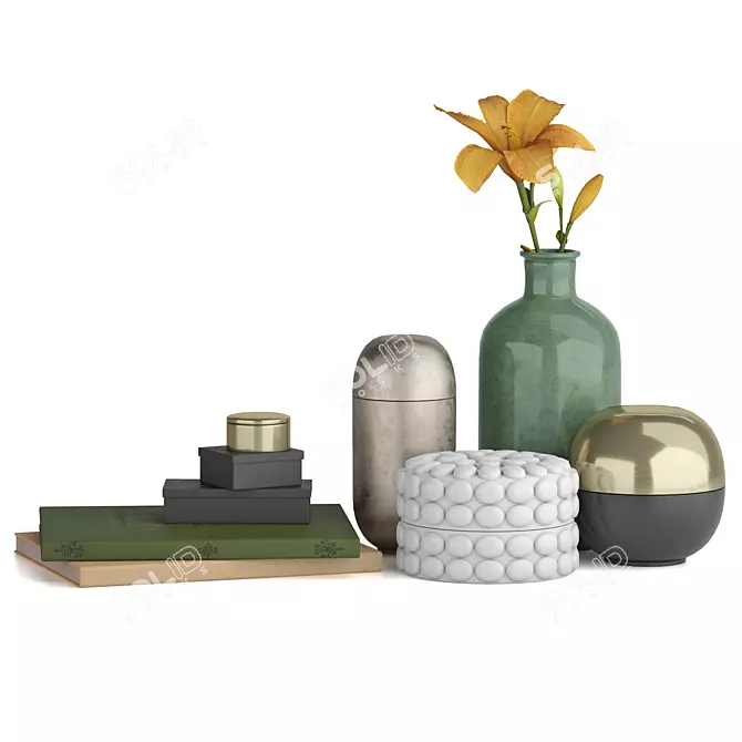 Modern Decorative Set: 3D Models with Textures 3D model image 1