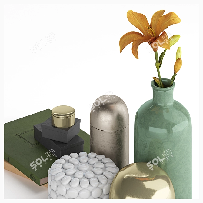 Modern Decorative Set: 3D Models with Textures 3D model image 2