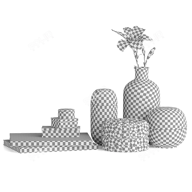 Modern Decorative Set: 3D Models with Textures 3D model image 3