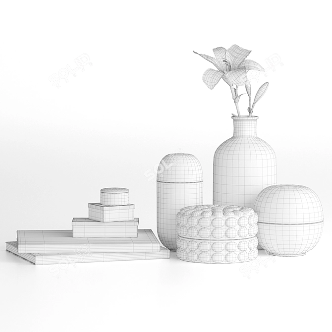 Modern Decorative Set: 3D Models with Textures 3D model image 4