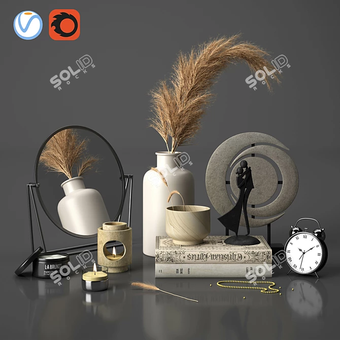 Elegant Home Décor Collection 3D model image 1