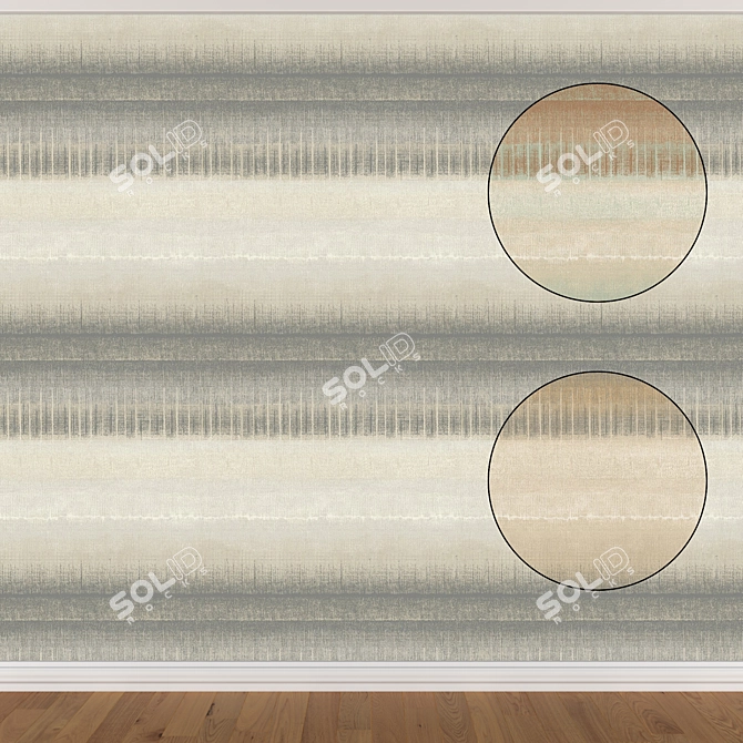 Seamless Wallpaper Set - 3 Colors 3D model image 1