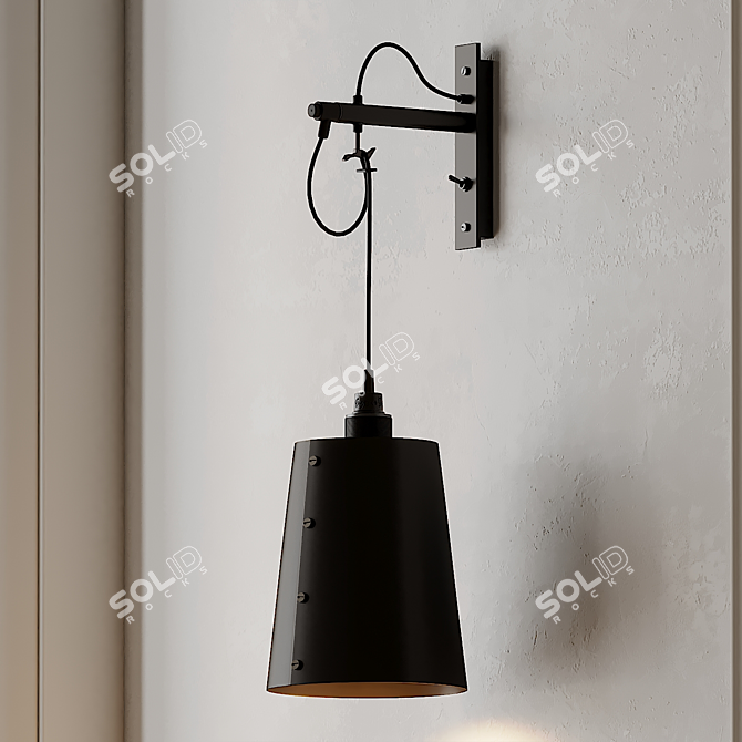 Buster and Punch Hooked Large Wall Light 3D model image 2