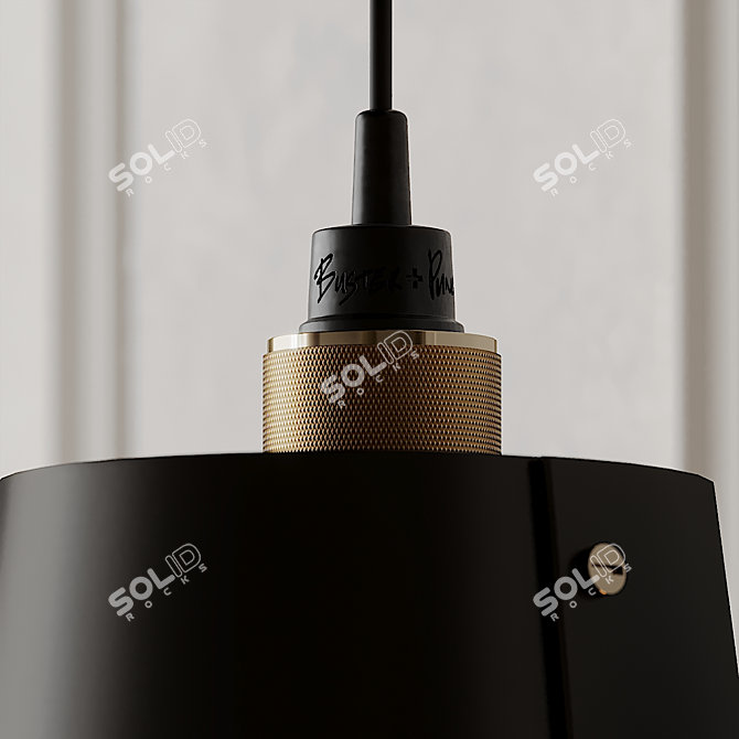 Buster and Punch Hooked Large Wall Light 3D model image 4