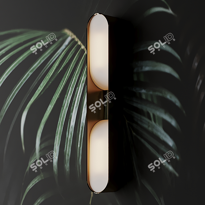 Elegant Loop Double LED Sconce 3D model image 3