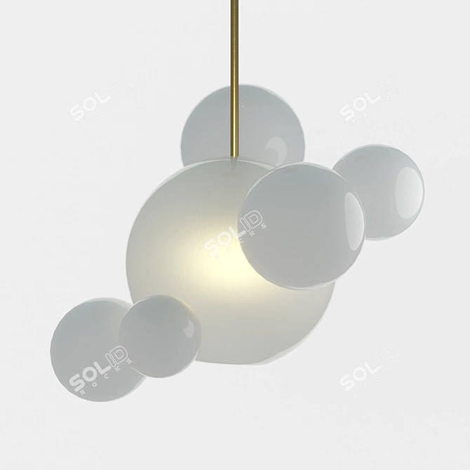 Inodesign Bolle Milk 6 40.2213-0:
Modern Brass Pendant Light 3D model image 1