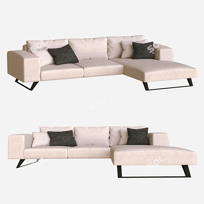 Aniston DMK 17 L-Shaped Sofa 3D model image 1