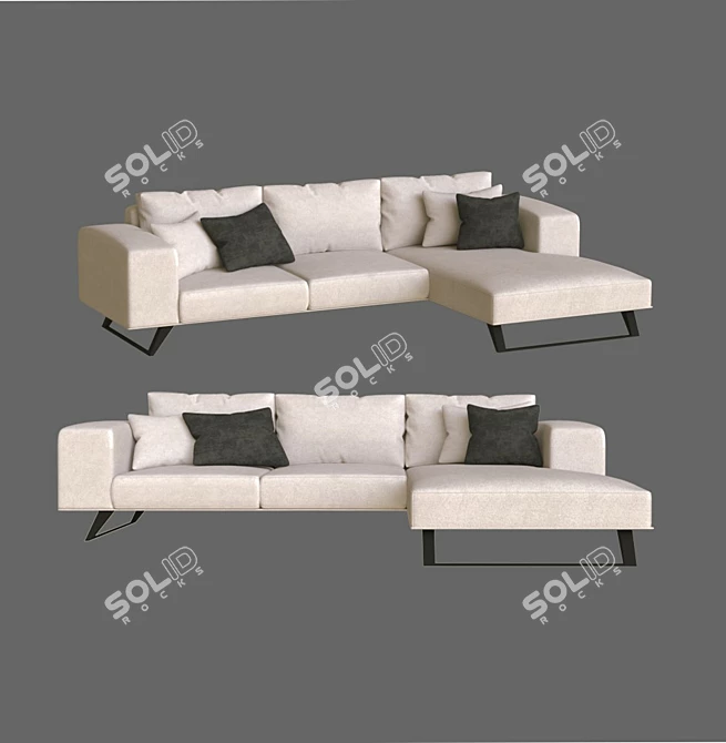 Aniston DMK 17 L-Shaped Sofa 3D model image 4