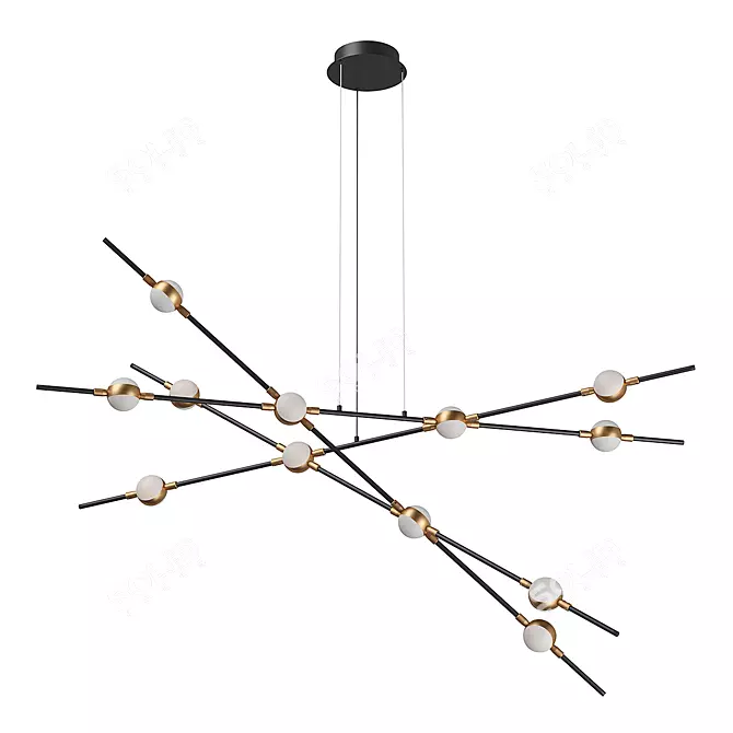 Modern LED Pendant Light - Bergamo 3D model image 1