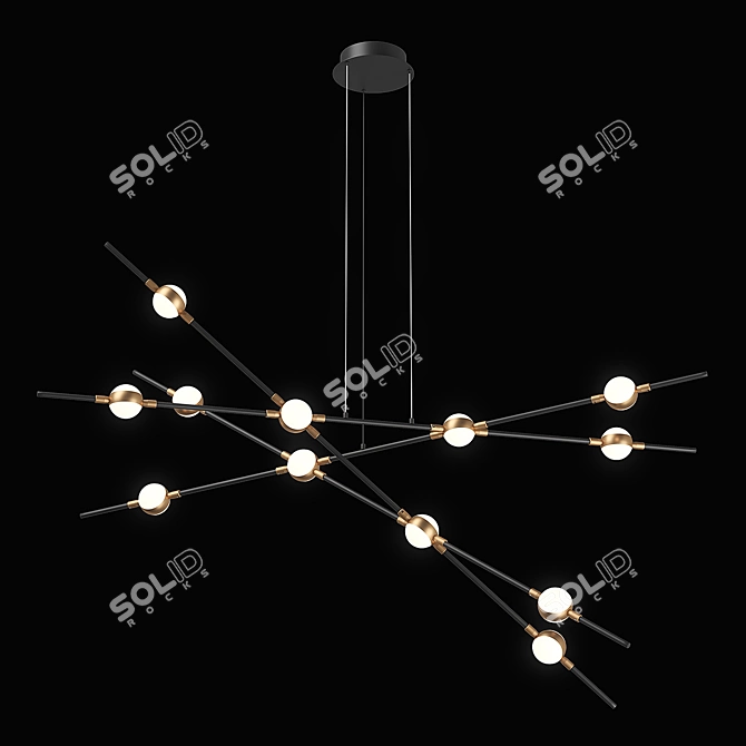 Modern LED Pendant Light - Bergamo 3D model image 2