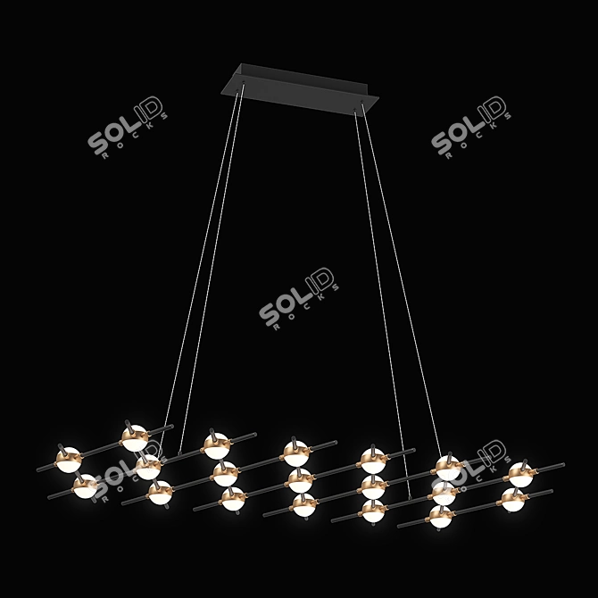 Modern Pendant Light: Bergamo Lightstar 3D model image 2