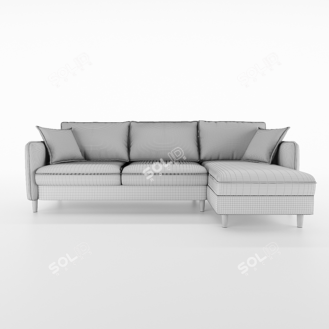 Contemporary Narvik Corner Sofa 3D model image 2