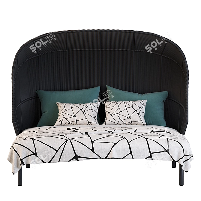 Rilly Cocoon Double Daybed: Stylish Outdoor Comfort 3D model image 4