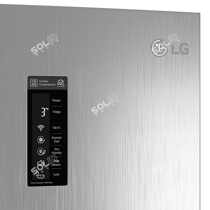 LG GC-B401EMDV: Stylish and Spacious Refrigerator 3D model image 3