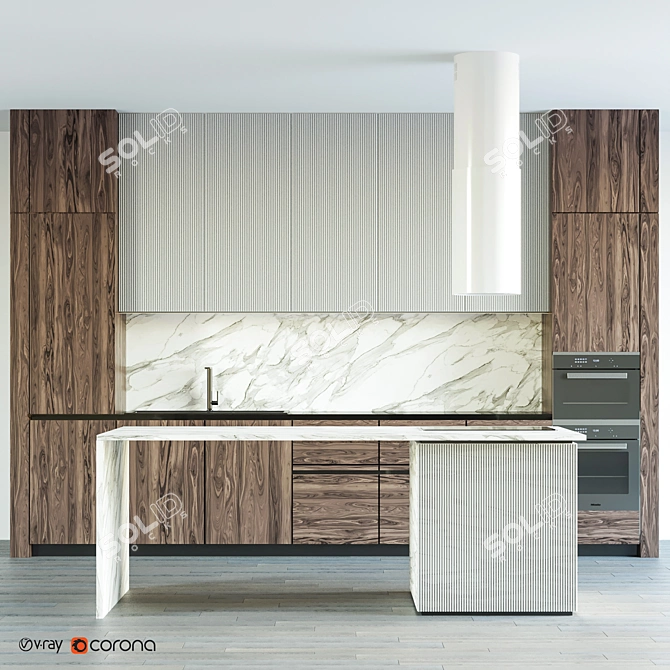 Sleek Kitchen Essentials 3D model image 2