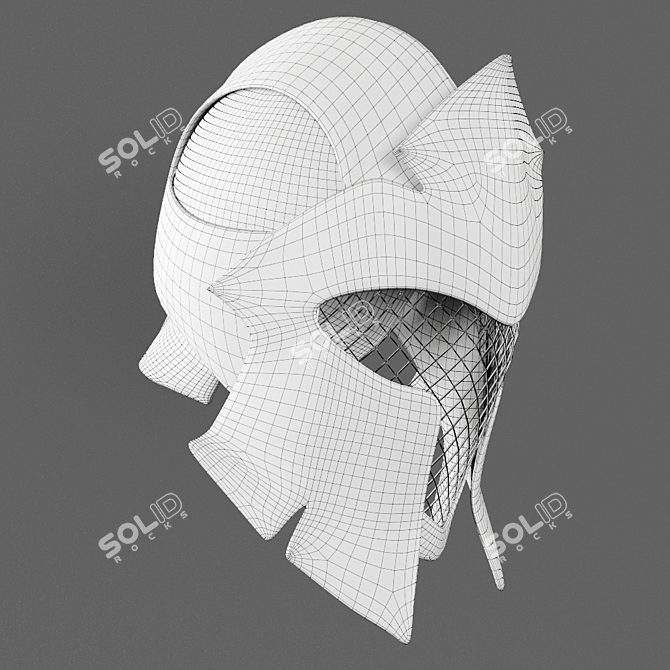 Immersive LowPoly Fantasy Helmet 3D model image 5