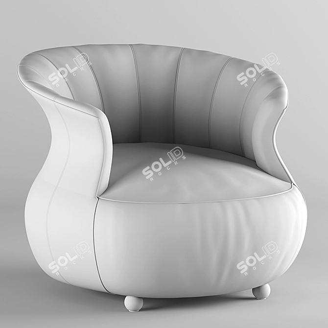 Modern Green Armchair: 3Dmax Model 3D model image 4