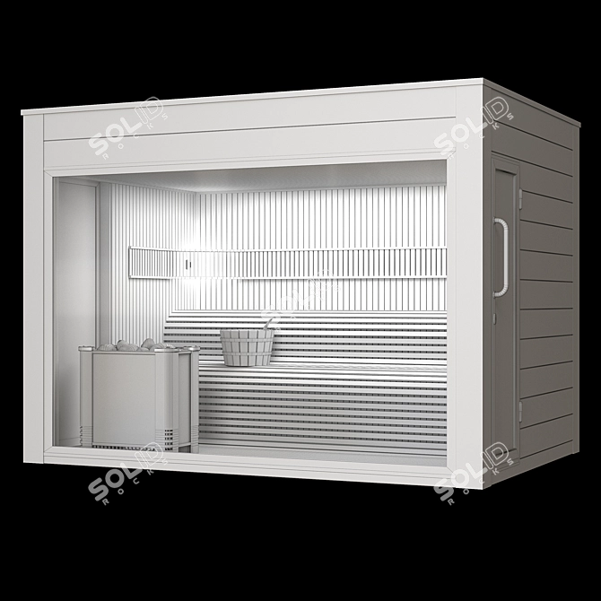 Luxury Sauna House - Relax and Rejuvenate 3D model image 4