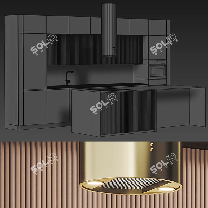 Modern Kitchen Model for 3dsmax & V-ray 3D model image 5