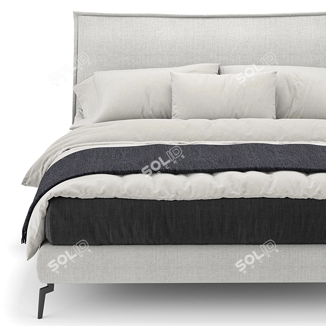 Elegant Francis Bed: A Modern Classic 3D model image 2