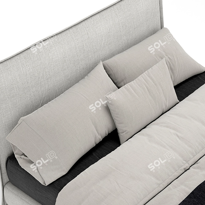 Elegant Francis Bed: A Modern Classic 3D model image 4
