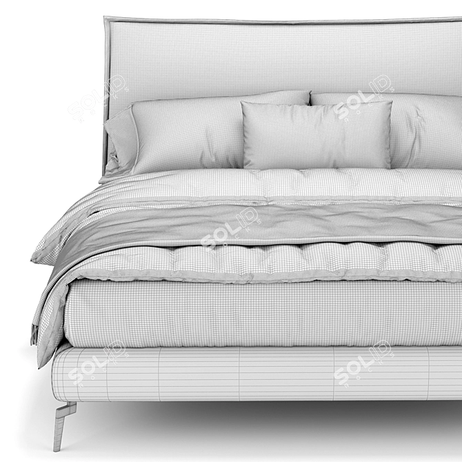Elegant Francis Bed: A Modern Classic 3D model image 5