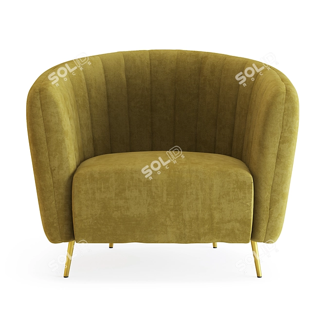 Modern Trevion Tub Chair 3D model image 2