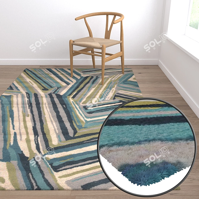 Luxury Carpet Set: High-Quality Textures 3D model image 5