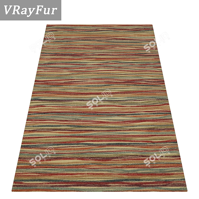 High-Quality Carpet Set: 3 Variations 3D model image 2