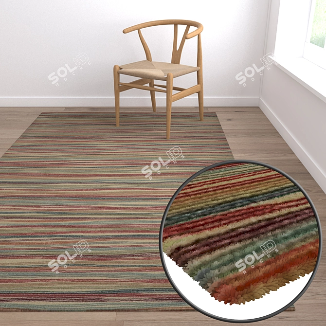 High-Quality Carpet Set: 3 Variations 3D model image 5